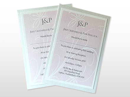 Double Mounted Flat Evening Invitation - Bespoke